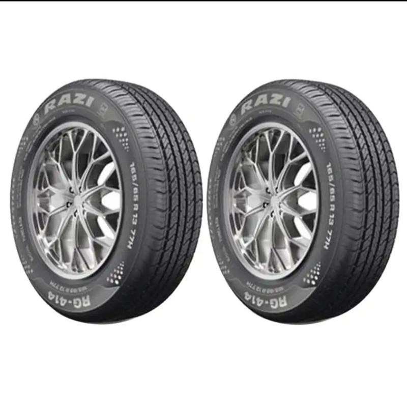 لاستیک خودرو سواری رادیال چهارفصل رازی تایر مدل RG-414 سایز 165 / 65 R13 مناسب پراید و سایپا پراید 111، 131، 132، 141 و 151 تولید سال 2026، پک 2 حلقه